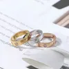 klassieke Luxe Liefde Band Ring Mode Vrouw Trouwringen Hoge Kwaliteit 316L Rvs Designer Sieraden