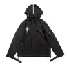 Spring Streetwear Fashion Techwear Black Trendy Hooded Men Zip Up Jacket Coat 220301