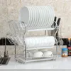 Égouttoir à vaisselle en acier inoxydable égouttoir à vaisselle en acier inoxydable égouttoir bol égouttoir à vaisselle sécheuse porte-plateau organisateur de cuisine 210705
