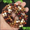 Charm Jewelrycharm Bracelets 108 Beads 6/8Mm Variety Of Sandalwood Tibetan Buddhist Prayer Buddha Mala Rosary Wooden Bracelet4951 Drop Deliv