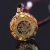 Pendentif Orgonite Collier Sri Yantra Collier Oeil de Tigre Géométrie Sacrée Énergie Guérison Yoga Bijoux X0707