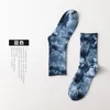 Erkek Çorap Sonbahar Ve Kış Çift Tie-Boya Pamuk Avrupa Amerikan Sokak Ins Hip-Hop Kaykay Uzun