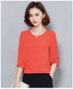 Damenblusen Hemden Hemd Damen Langarmbluse Damen Tops Frühling Büro Chiffon Weiß Arbeit Übergröße 4XL Camisa Feminina Casual