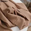 Jesień Zima Turn-Collar Oversize Turtlenect Grube Sweter Pulowers Kobiety Z Długim Rękawem Kobieta Casual Duży sweter Jumper 211109