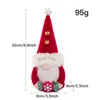 Kerstmis Gnome met klokken Handgemaakte Pluche Faceless Doll Zweedse beeldjes Ornamenten Kid Gift Tier Lade Decor Phjk2110