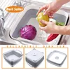 Paniers De Rangement Coupe Pliable Hacher / Planche Passoire Pliable Légumes Fruits Lavage Panier Bol Organisateur De Cuisine Outil Multi-func