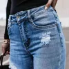 Dżinsy długie spodnie wysokie oczekiwanie spodni Spodnie podarte dziurę dżinsowe dżinsowe dżinsowe dżinsy na codzienne życie streetwear jean y220311