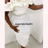 茶の長さの白いショートウエディングドレス2021オフショルダーサテンクラブカクテルパーティーガウンカスタムサイズローブデスイー
