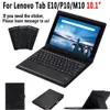 TouchPad Keyboard Case för Lenovo Tab E10 TB-X104F P10 TB-X705F M10 TB-X605F Smart läderkåpa Lossa tangentbordet + styluspenna