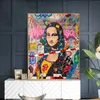Colección de arte callejero de Graffiti Banksy, sigue tu sueño, sonrisa, pintura abstracta en lienzo, póster impreso, imagen artística de pared, decoración del hogar 274F