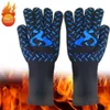 Hot BBQ Gloves Värmebeständig köksugn Mitts Professionell Lång värmebeständig matlagningshandskar för grillning, grill My-INF0539 107 S2