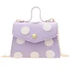 Girls Bag Handbags Kids Bags Children Accessories Mini Baby Purses Cute Dots Leather Flower Chain Fashion