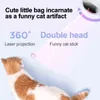 Giocattolo per gatti per animali domestici Giocattoli interattivi laser elettrici a LED Robot Roly-poly che prende in giro piume Forniture automatiche intelligenti 211122