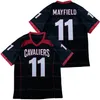 Custom 11 Hopkins Mayfield Football Jersey Ed Black White tout nom Numéro Taille S-4XL Top Quality Jerseys