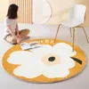 Nordic Living Room Carpet Printing Thick Area Rugs Non-slip Floor Mats Bedroom Bedside Round Carpets Fluffy Soft Balcony Rug 210928