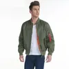 Taille américaine Spring Spring Spring Automne Custom DIY Logo Design Hommes Veste de vol Impression Mince à glissière Manteau Manteau Bombardier Veste unisexe Vêtements de dessus T200502