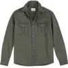 Wiosna 100% Bawełna Vintage Overshirt Mężczyźni Garment Dyed Western Style Shirts Plus Size Cargo Wojskowe ubrania 210626