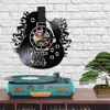 Wandklokken Wall-Clock Modern Art Record Guitar Note Hanging Watch Living Room Decor Slaapkamer Muziek