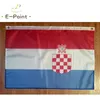 Historische Kriegsflagge von Kroatien 1941–1945, 3 x 5 Fuß (90 x 150 cm), Polyester-Flagge, Banner-Dekoration, fliegende Hausgarten-Flagge, festlich