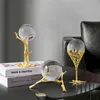 Nordic Style Crystal Ball Home Decor Desk Resin Ornaments Yard Tuin Beeldje Kantoor Slaapkamer Woonkamer Decoratie Accessoires 210811