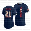 Personnalisé 2021 All Star Game Marine Flexbase Baseball Authentique Jersey Double Couture Broderie Hommes Femmes Jeunes