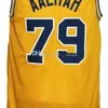 Nikivip Michigan Wolverines College Aaliyah #79 Retro Yellow Jersey Basketball Jersey Szygowane niestandardowe numer