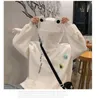 2021 Springtime Embroidery Frog oversized Sweatshirt men and women's Hoodies Harajuku Warm Pullover Womens Korean Style Hoodie X0721