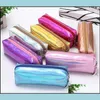 Cases Bags Office Business & Industrial Iridescent Laser Case Quality Pu Supplies Stationery Gift Pencilcase Cute Pencil Bag Box School Tool
