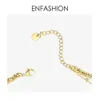 Enfashion Fan Naszyjnik Kobiety Stainlsteel Gold Color Party Multilayer Choker Naszyjniki Moda Femme Jewelry P203072 x0707