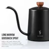 Soulhand 600 ml rostfritt stål kaffekokare kosehalscafépruta tekanna med termometer hälldropp svanhals 211011