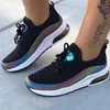 Femmes coloré Cool Sneaker dames à lacets chaussures vulcanisées décontracté femme plat confort chaussures de marche femme 2020 mode Y0907