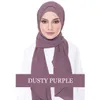 Sciarpa in chiffon tinta unita da donna Hijab avvolgente scialli tinta unita sciarpa hijab musulmana