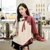 LANMREM 2021 Autumn New Sweater Sets Of Women Loose Thick Retro Temperament Stitching Long-sleeved Sweater 19B-a477 X0721