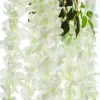 Haut de gamme mariage plafond centres de table artificielle soie fleur chaîne glycine vigne Bouquet guirlande maison ornement 30 pcs/lot