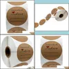 Party Decoration Wedding Stickers 500 Hemlagade presenttaggar Happy Holidays Natural Kraft Baked With Love S4043670