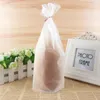 LBSISI Life 100pcs Frosted Bread Bags Soft Plastic Cookie Food Cake Dessert Packing Bags With Bottom With Wires 201015