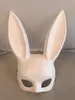 5pcs masques de lapin masque d'oreille de lapin costume pour femme showgirl accessoire de danse lapins mascarade simplement magnifiques lapins oreilles fête mascarades noir / blanc