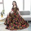 2021 High Quality Vintage Chiffon Boho Maxi Dresses Summer Plus Size Off Shoulder SundrWomen Elegant Bodycon Party Vestidos X0621