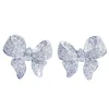 Серьги-гвоздики с цирконовым бантом S925 Pin Crystal Pave Earrings