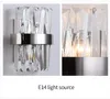 Nowe nowoczesne kryształowe lampy ścienne Sconce LED wewnętrzne oprawy oświetleniowe do wystroju domu sypialnia korytarza łazienki 5085507865375