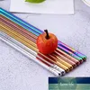 Glossy Titanium Plated Chopsticks Stainless Steel Non-slip Golden Chopsticks Blue Rose Gold Black Rainbow Square Chopsticks LZ0443