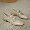 AllBinEFO Toka Kayışı Hakiki Deri Kadın Topuklu Ayakkabı Moda Ofis İş Ayakkabı Düşük Topuk Ayakkabı Yavru Topuklu Tacones Mujer 210611