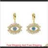 18k Gold Plated Turkish Evil Eye Halsband Lucky Girl Gift Baguette Cubic Zirconia Turquoise Geomstone Top Quality Evil Eye Jewelry5176899