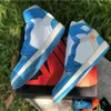 1 High OG UNC Off Outdoor Shoes Man Women White Powder University Blue Dark Cone Black Red Chicago Yellow Sneakers