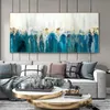 Abstract Green Canvas Painting Wall Art Pictures For Living Room Modern Home Decor Golden Nordic Posters And Prints Wall Decor5163530