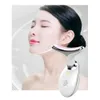 3Colors LED Photon Therapy Face Neck Lyftning Slimming Massager Electric EMS Värme Facial Skin Dra åt Minska Double Chin Anti Age