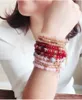 Pulseras de la Amistad bohemias para Mujer, brazaletes para Mujer, cuentas de cristal bohemio, conjunto de pulseras con dijes y borlas, Pulseras para Mujer, regalo de joyería