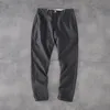 мужские тонкие фигурные штаны хаки