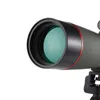 Gomu 20-60x60 HD Zoom Spotting Spotting Scope Telescópio com Tipo de Telefone Móvel Monocular para Viagens de Observação de Pássaros - Preto