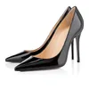 With Box red bottoms Dress shoes sole high heels for women party wedding triple black nude spikes Pointed Flat bottom Toes Pumps 2021#